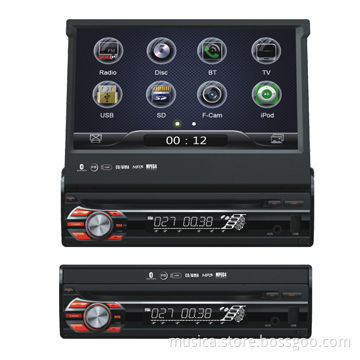 One DIN 7-inch car DVD player with TV and BT, detachable panel